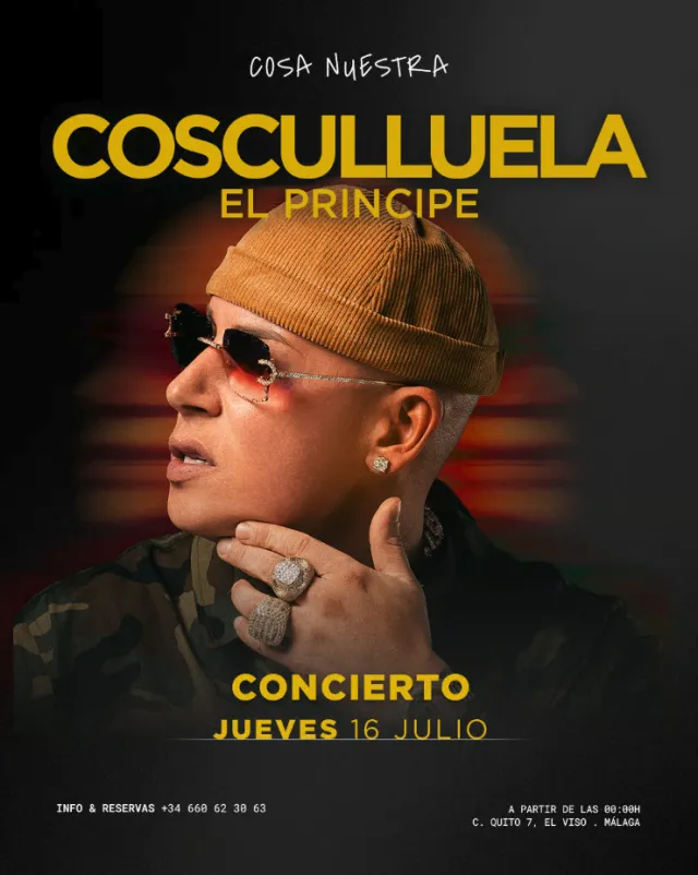 Cartel del concierto de Cosculluela en Cosa Nuestra
