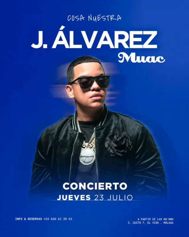 Cartel del concierto de J. Álvarez en Cosa Nuestra