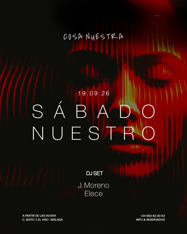 Cartel de Sábado Nuestro en Cosa Nuestra